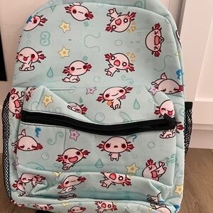 Axolotl Kawaii Backpack. NWOT
